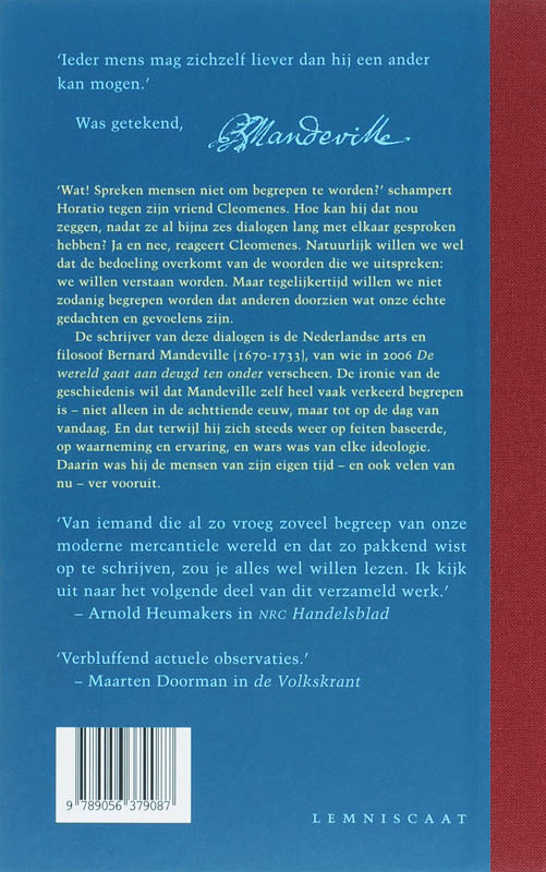 Achterkant van Mensen spreken niet om begrepen te worden
