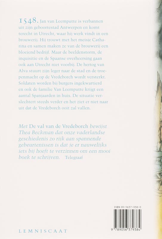 Achterkant van De val van de Vredeborch