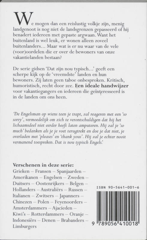 Achterkant van Dat zijn nou typisch Engelsen