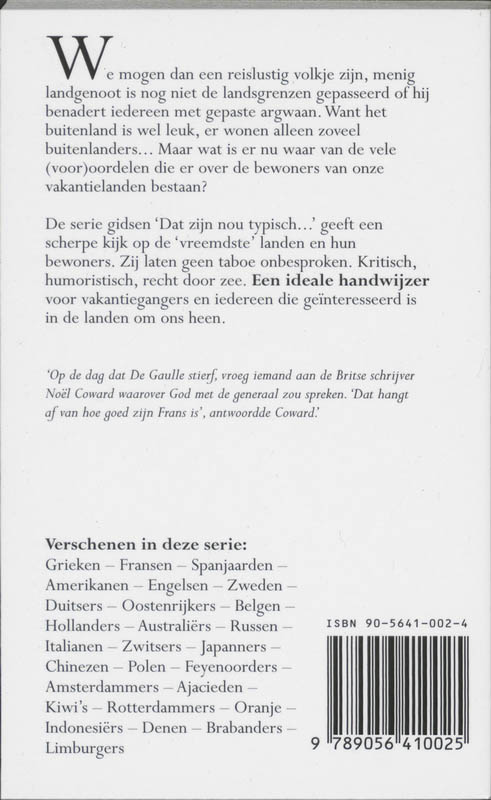 Achterkant van Dat zijn nou typisch Fransen