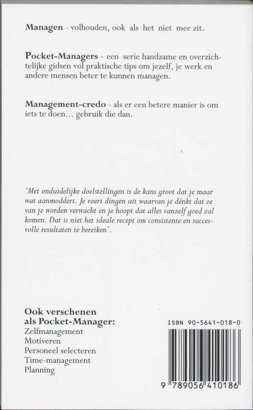 Achterkant van Management