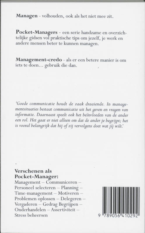 Achterkant van Communiceren