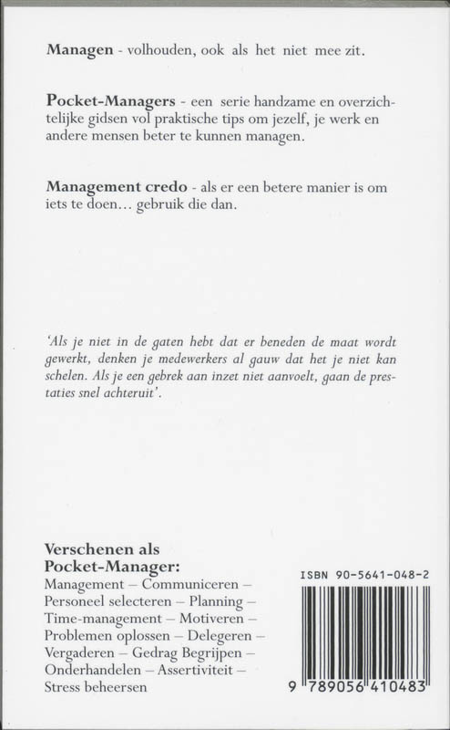 Achterkant van Motiveren