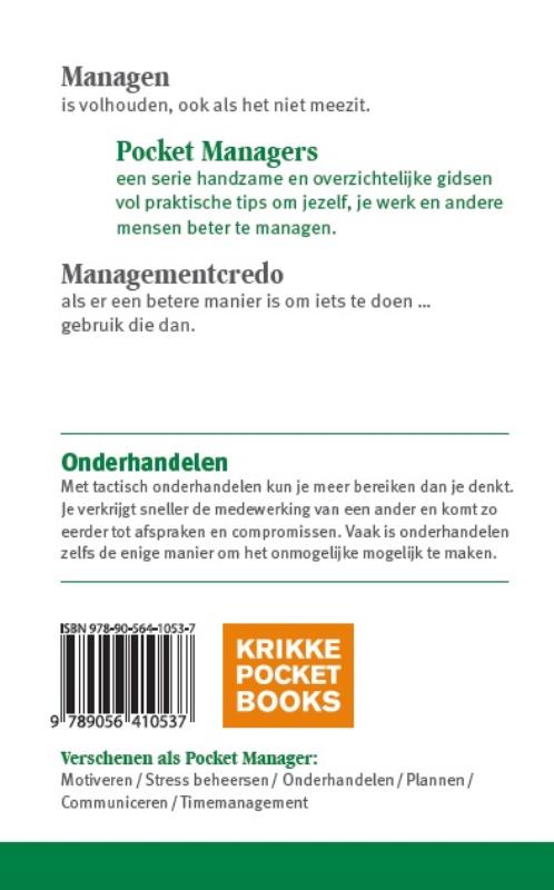 Achterkant van De kunst van het onderhandelen