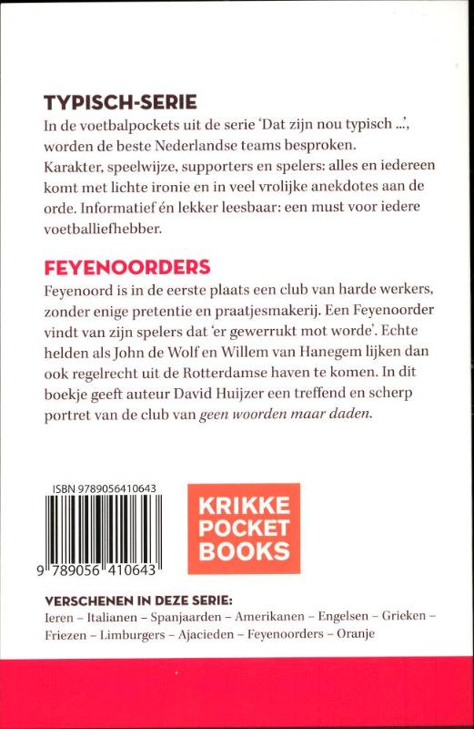 Achterkant van Dat zijn nou typisch Feyenoorders
