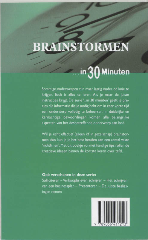 Achterkant van Brainstormen
