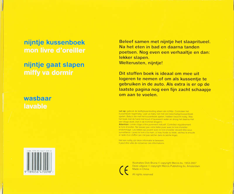 Achterkant van Kussenboek