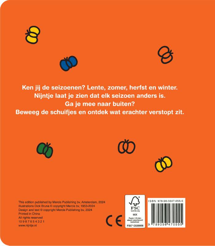 Achterkant van nijntje en de seizoenen