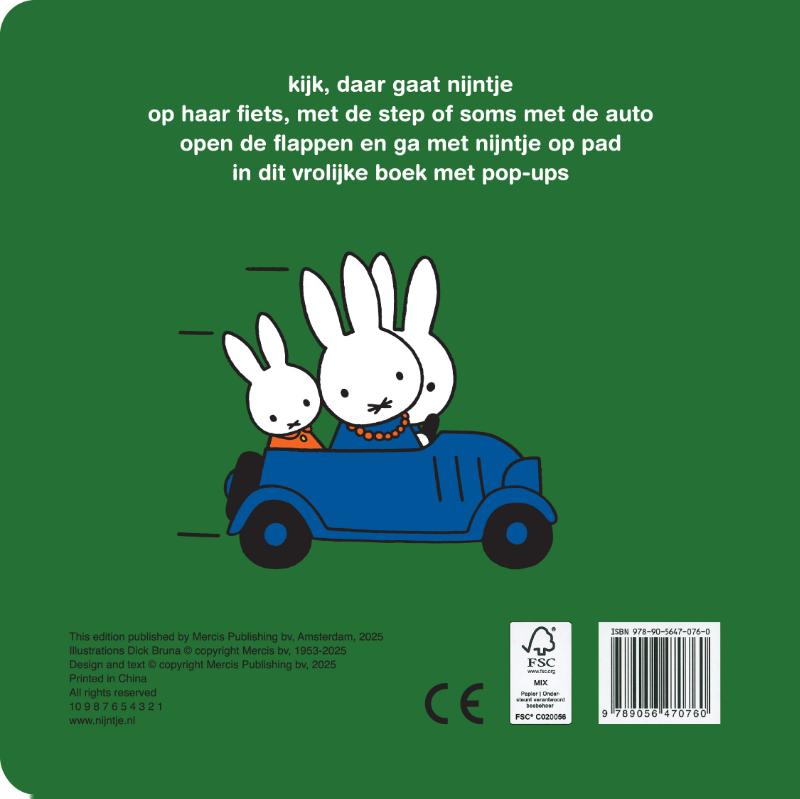 Achterkant van daar gaat nijntje