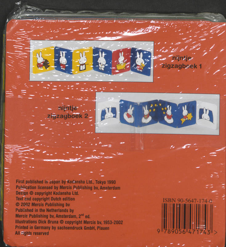 Achterkant van Zigzagboeken Nijntje set 2 ex
