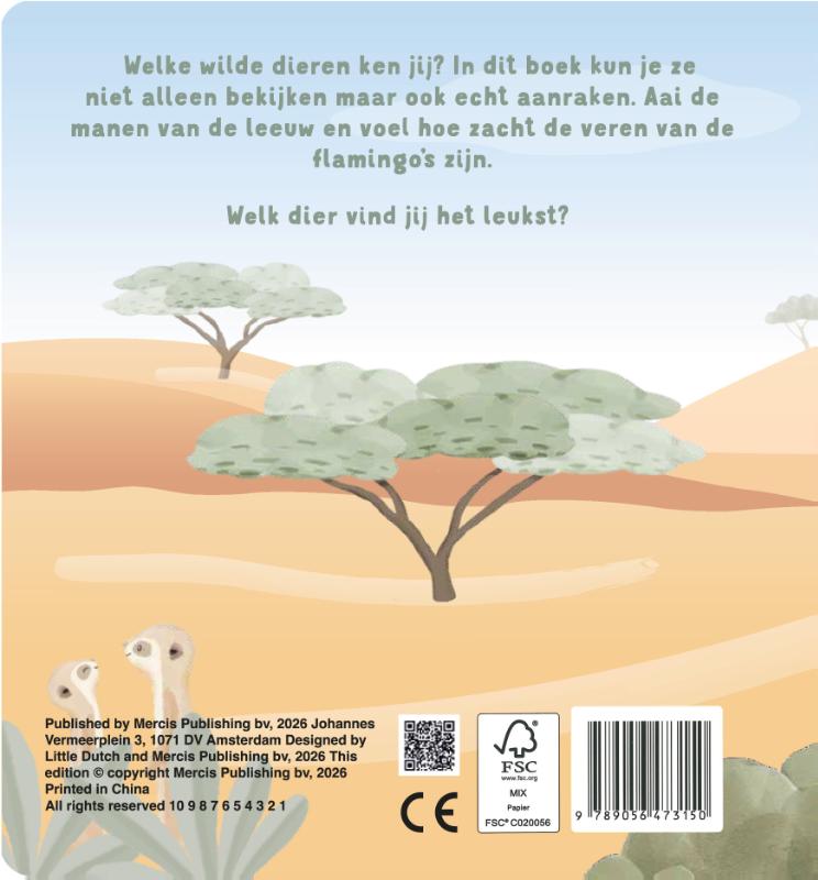 Achterkant van Mijn voelboek - Wilde dieren