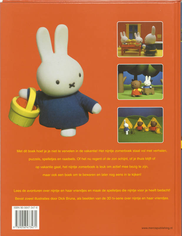 Achterkant van Nijntje zomerboek
