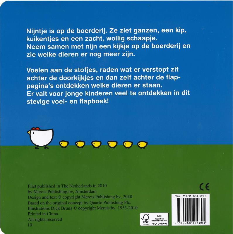 Achterkant van Nijntje op de boerderij