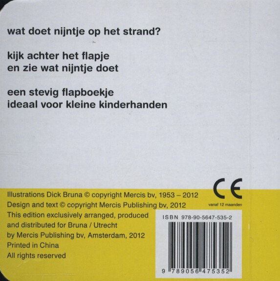 Achterkant van Nijntje wat doe je