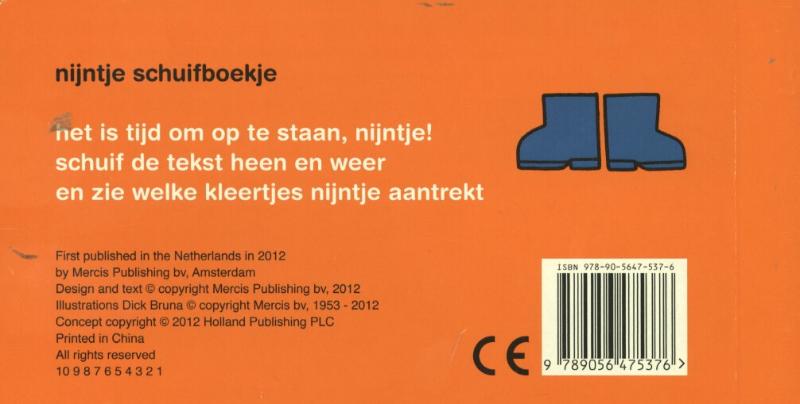 Achterkant van Opstaan kleertjes aan