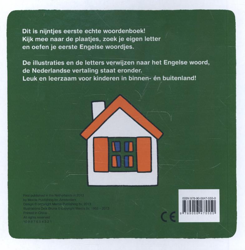 Achterkant van Nijntjes eerste woordenboek