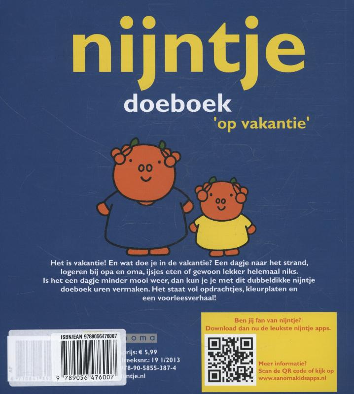 Achterkant van Nijntje op vakantie