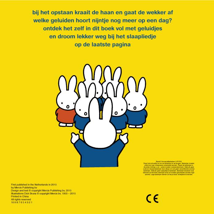 Achterkant van nijntjes geluidenboek