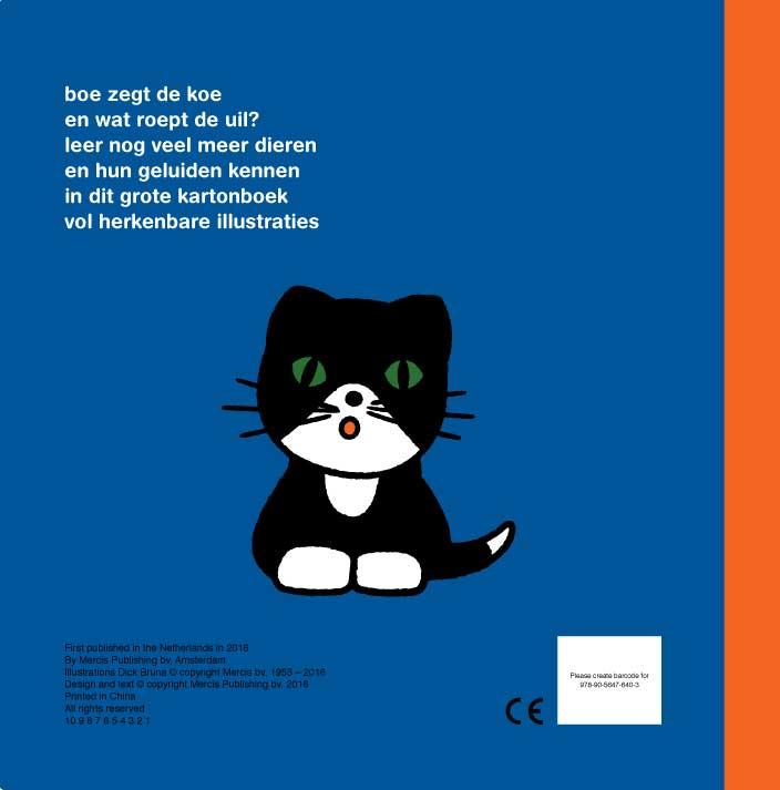 Achterkant van Boe zegt de koe XL kartonboek
