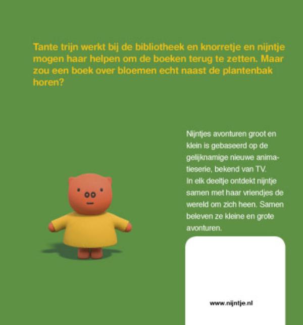 Achterkant van nijntje in de bibliotheek