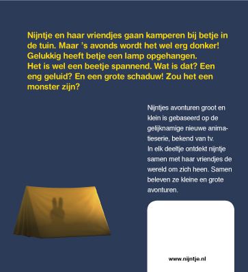 Achterkant van nijntje gaat kamperen