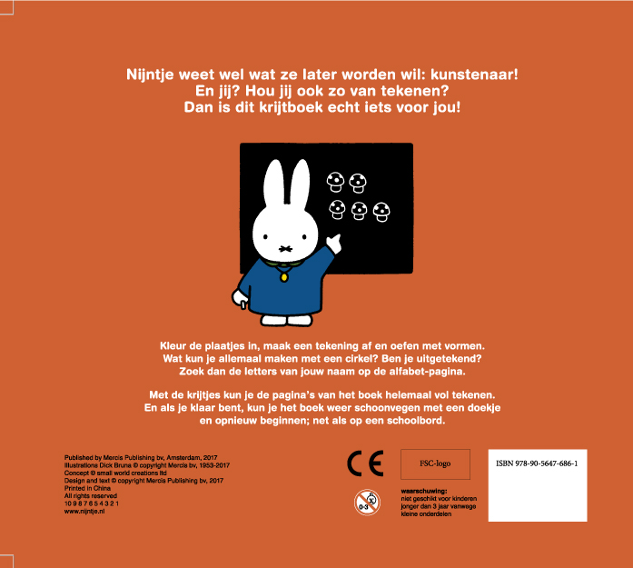 Achterkant van nijntjes krijtboek