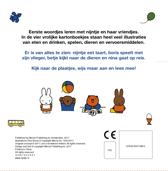 Achterkant van Nijntje eerste woordjes
