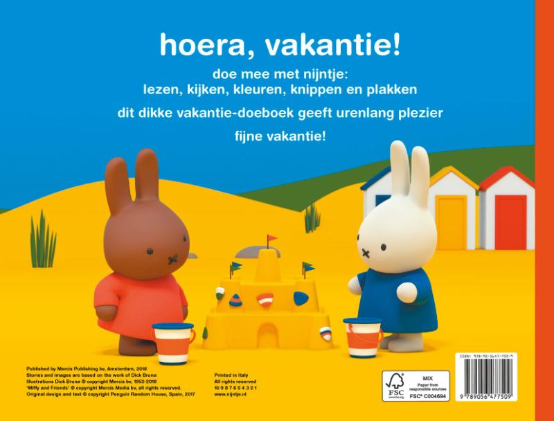 Achterkant van Het grote nijntje vakantieboek