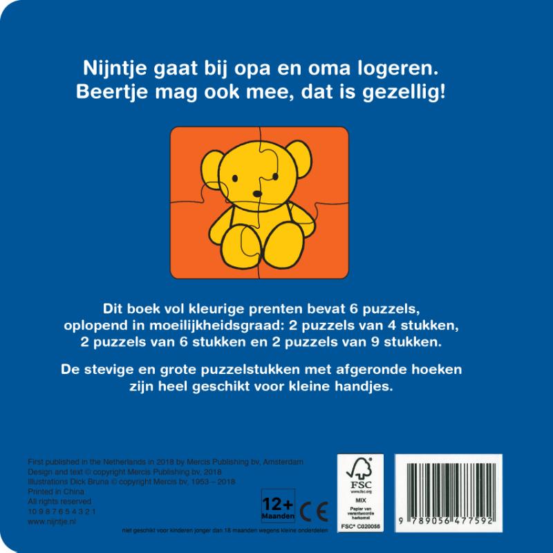Achterkant van nijntje logeert bij opa en oma