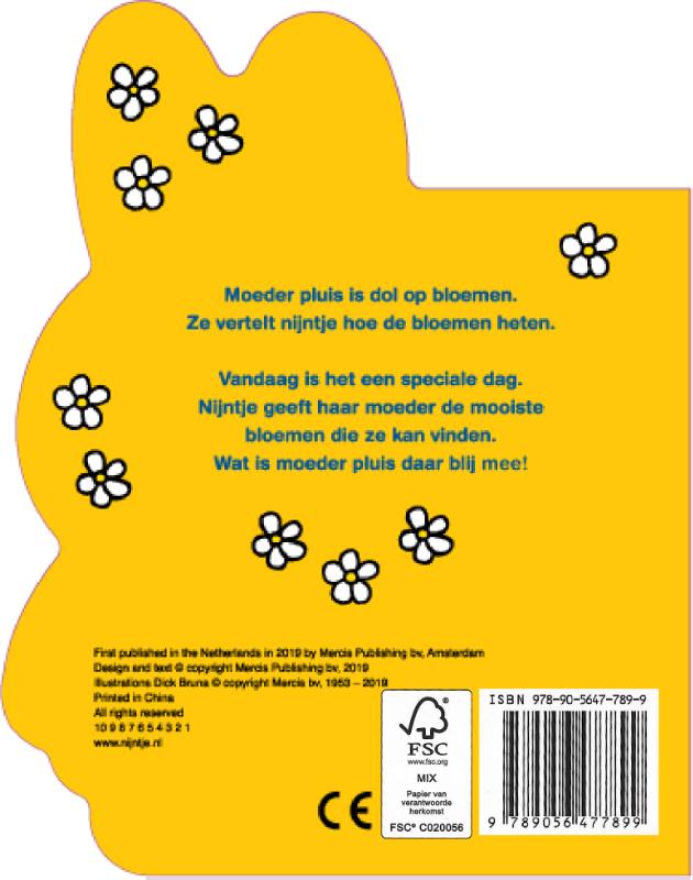 Achterkant van bloemen voor moeder pluis