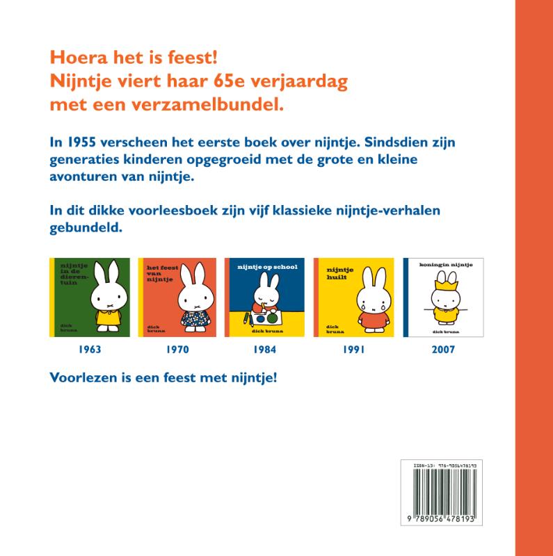 Achterkant van nijntjes voorleesfeest