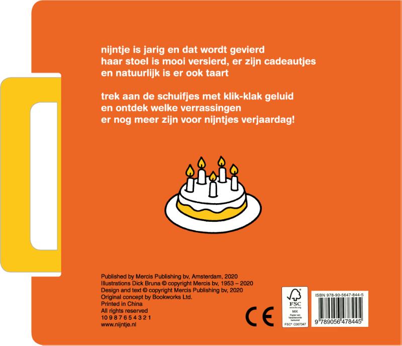 Achterkant van nijntjes verjaardag
