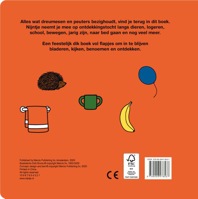 Achterkant van het grote nijntje flapjesboek