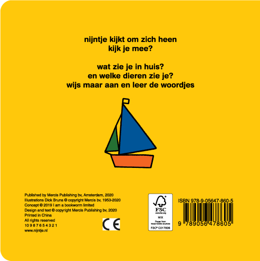 Achterkant van nijntje kijkt