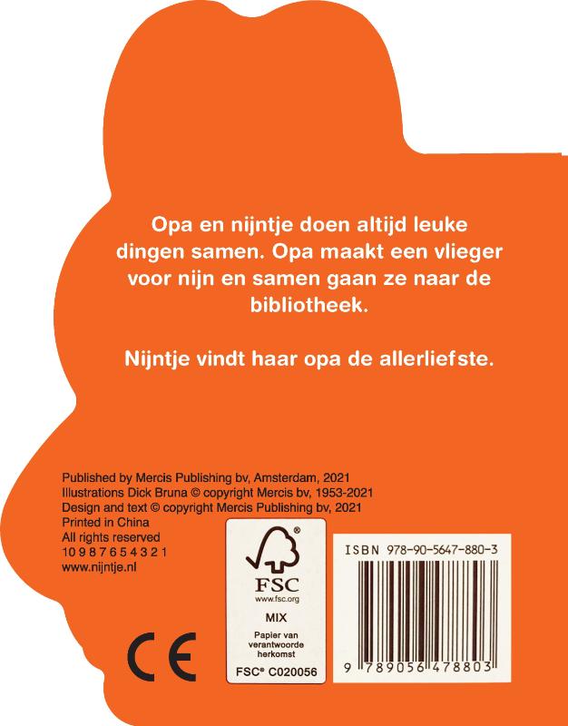 Achterkant van nijntje cadeauboekje nijntje en opa