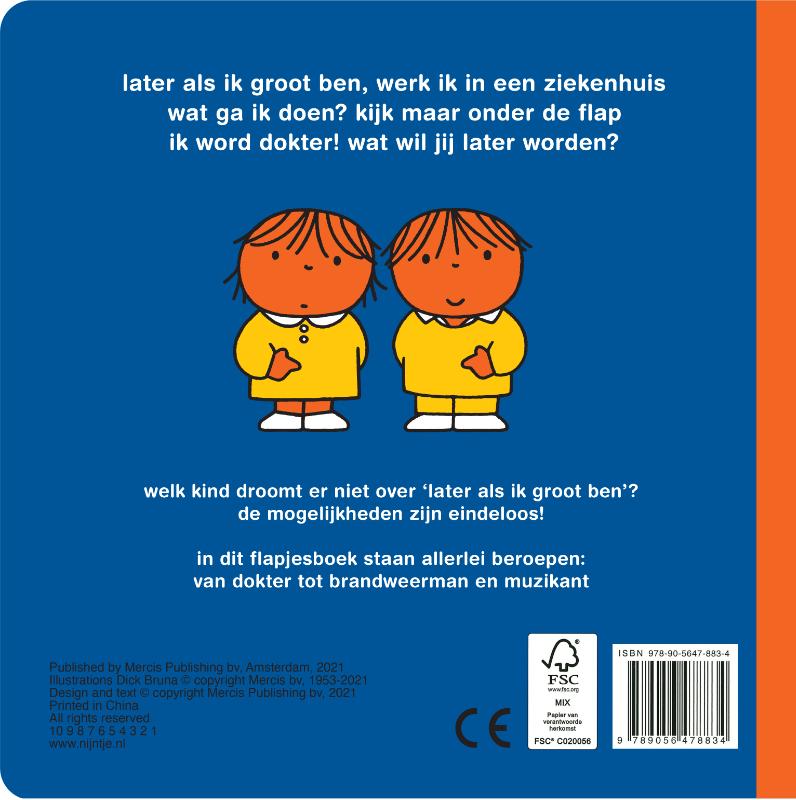 Achterkant van later als ik groot ben