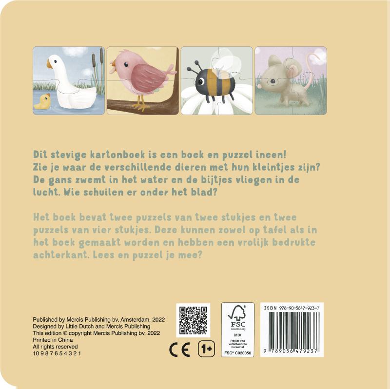 Achterkant van Mijn dieren puzzelboek
