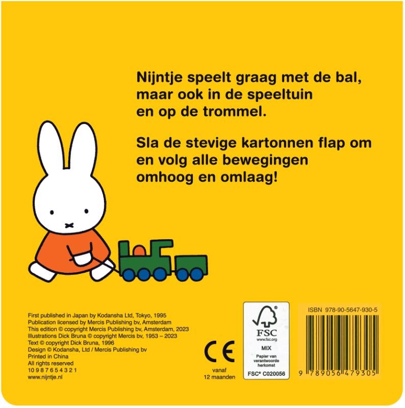Achterkant van nijntje en de bal