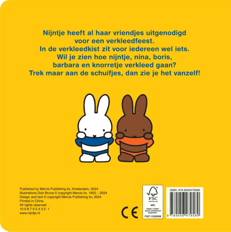 Achterkant van nijntjes verkleedfeest