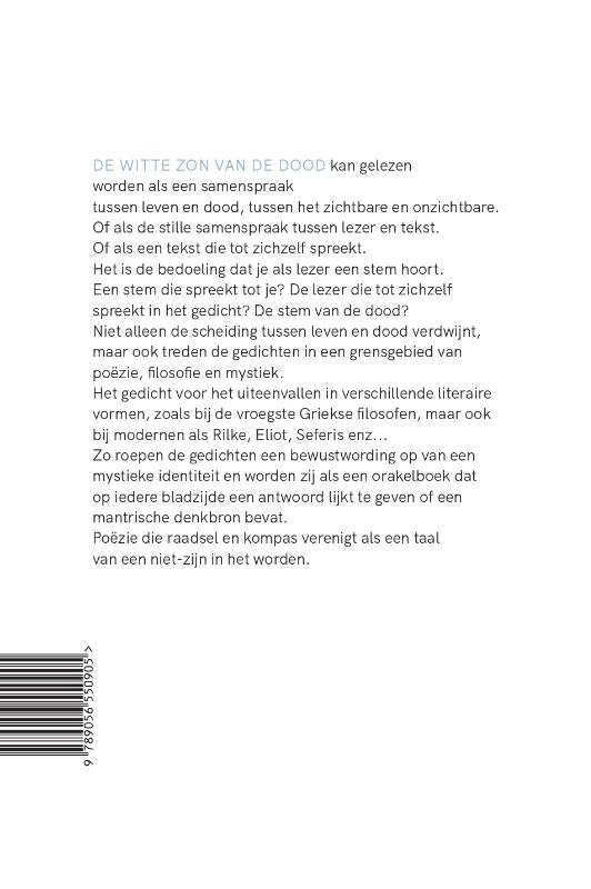 Achterkant van De witte zon van de dood