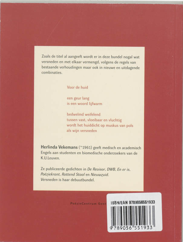 Achterkant van Versneden