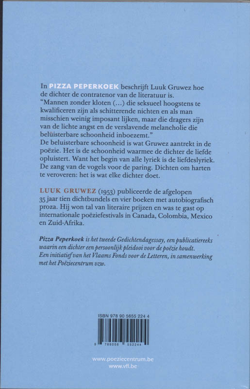 Achterkant van Pizza peperkoek