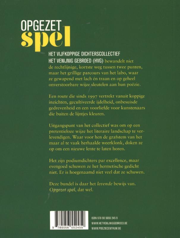 Achterkant van Opgezet spel