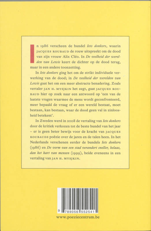 Achterkant van De veelheid der werelden van Lewis