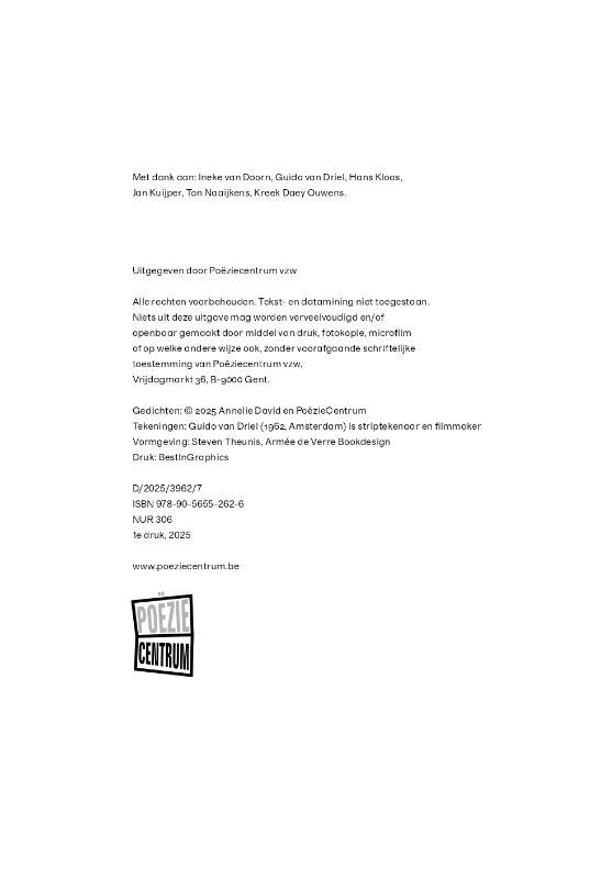 Achterkant van Onvolledig alfabet