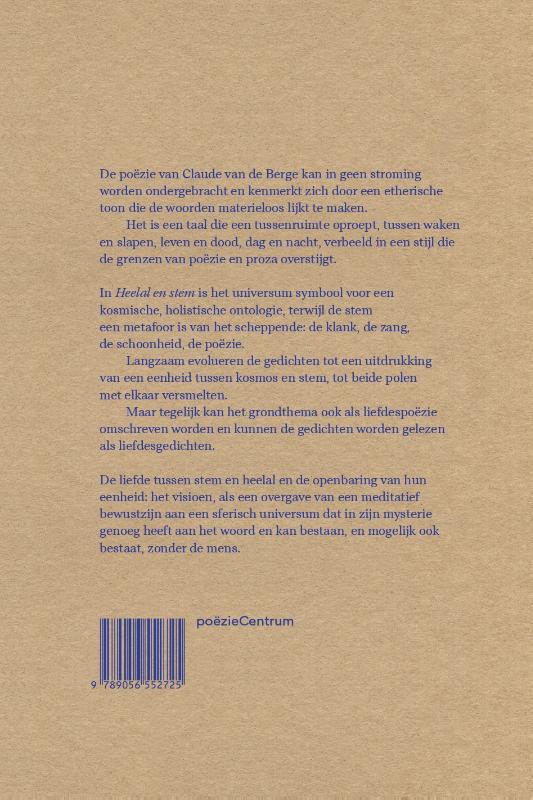 Achterkant van Heelal en stem