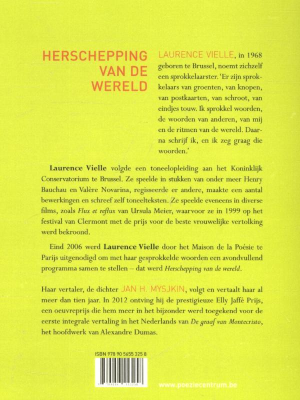 Achterkant van Herschepping van de wereld