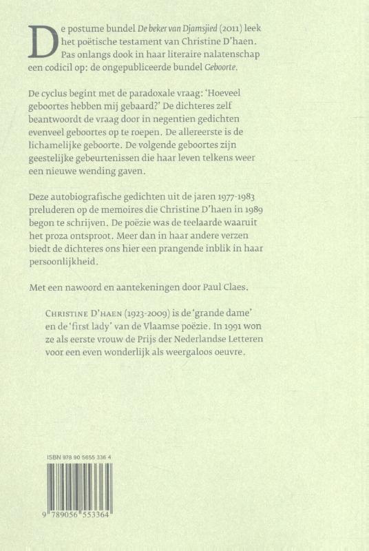 Achterkant van Geboorte