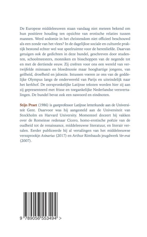 Achterkant van Lieve Ganymedes. Homo-erotische gedichten uit de middeleeuwen
