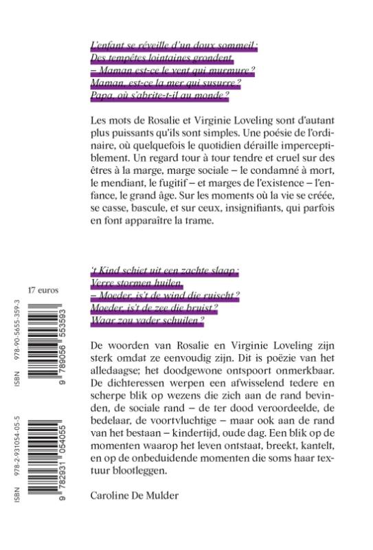Achterkant van De zussen Loveling